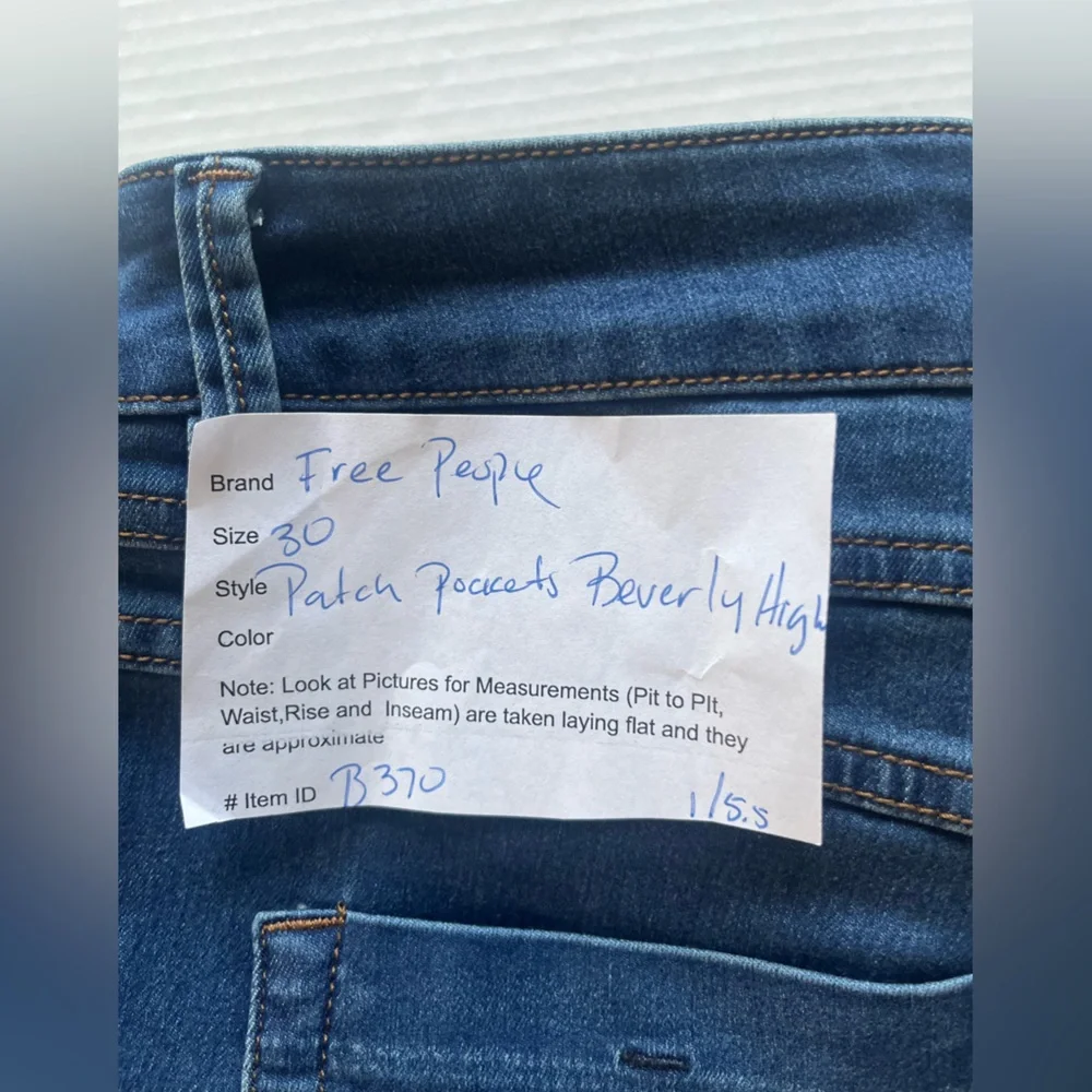 Free People Jeans 30 Beverly High Rise Skinny Women's‎ Patch Pockets